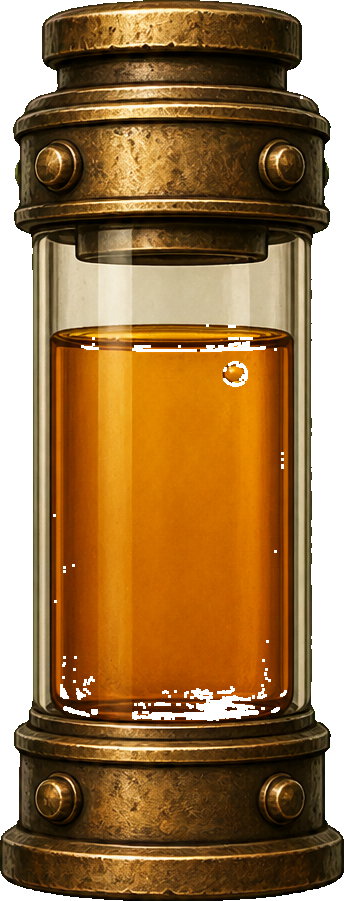 Gold rocket vial